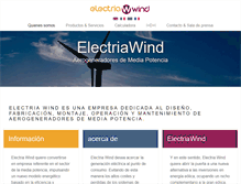 Tablet Screenshot of electriawind.com